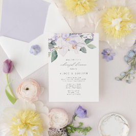 Elegant Lavender Watercolor Rehearsal Middag Inbjudningar