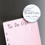 Elegant Lavender Watercolor Tack Bröllop Magnet<br><div class="desc">Elegant och chic vattenfärgsmagnet lavender blommigt med tack för hjärtanslutning och namn och datum. Perfekt för bröllopsfavoriter eller gåvor till gäster för alla tillfälle.</div>