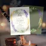 Elegant Lavender Wheat Wandea 30års födelsedag Inbjudningar<br><div class="desc">En enkel, modern, elegant och chic 30års födelsedag-inbjudningsmall med ett spa- och lavendeltema, som innehåller en fantastisk blommigt, botanisk krans av vattenfärgade lavendel, vete och löv. Ett underbart val för en trettionde födelsedagsfest på ett område, till exempel, på en ekologisk gård med underbara massageanläggningar, på ett hotell som erbjuder välbefinnande,...</div>