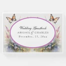 Elegant Lavender & Wildblomma Bloom Gästböcker