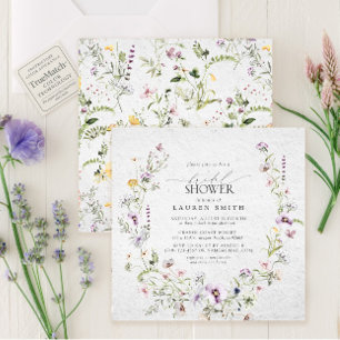 Elegant Lavender WildblomMöhippa Inbjudningar