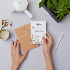 Elegant Lavender & Wildblommor Bloom OSA kort