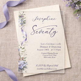 Elegant Lavender Wildflower 70th Birthday 