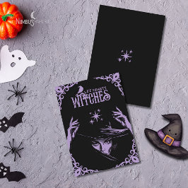 Elegant Lavender Witchy Halloween Invitation Inbjudan