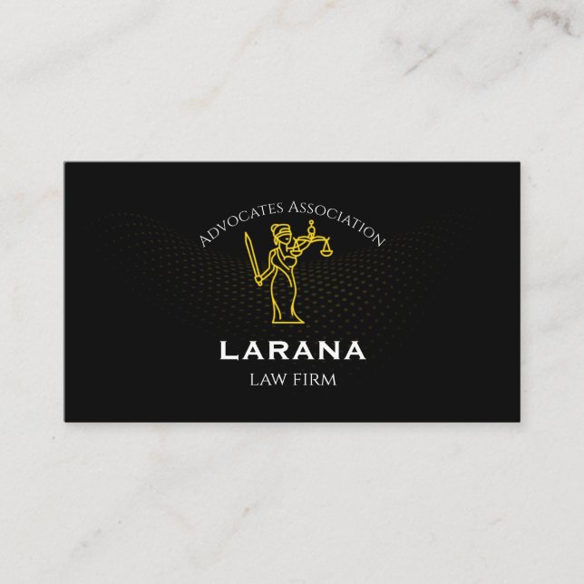 Elegant Law & Justice Business Card | Attorney Visitkort (Framsida)
