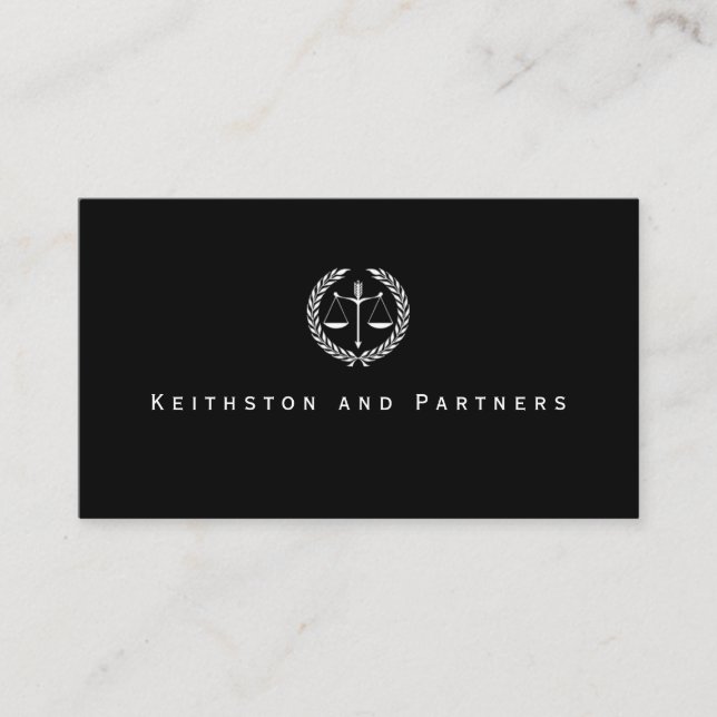 Elegant Law & Justice Business Card | Legal  Visitkort (Framsida)