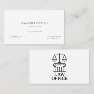 Elegant Law Office Logotyp   Advokat och advokatby Visitkort