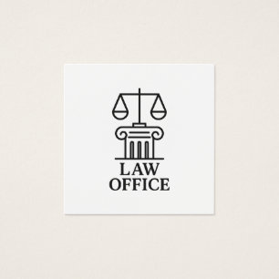 Elegant Law Office Logotyp Fyrkantigt Visitkort