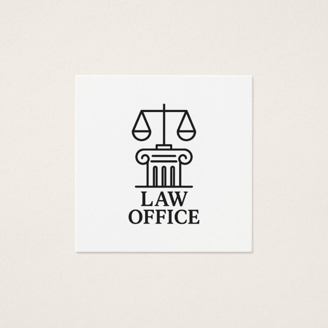 Elegant Law Office Logotyp Fyrkantigt Visitkort (Framsida)