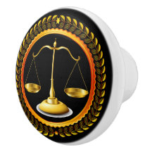 Elegant Law Scalof Justice Drawer Knobs - SRF