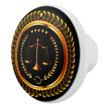 Elegant Law Scalof Justice Drawer Knobs - SRF