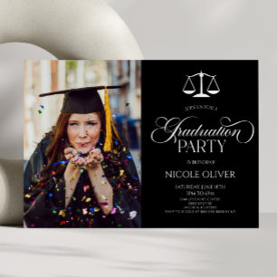 Elegant Lawyer Anpassningsbar Bild Studenten Inbjudningar