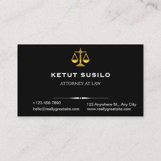 Elegant Lawyer Business Card | Attorney & Legal  Visitkort