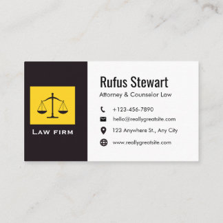 Elegant Lawyer Business Card | Attorney & Legal  Visitkort
