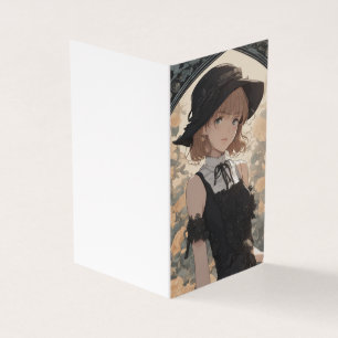 Elegant LBD Anime Little Black Dress Blank Kort