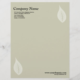 Elegant Leaf - Varm Beige Brevhuvud