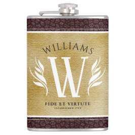 Elegant Leather Löv & Vintage Papper Surname Motto Fickplunta