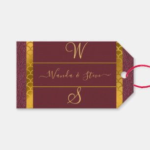 Elegant Leather Mönster Bröllop Gift-väska Presentetikett