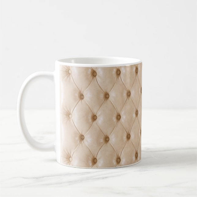Elegant Leather Struktur: Luxuriskt material Kaffemugg (Vänster)