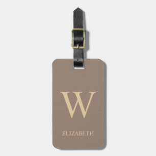 Elegant Leather Struktur Namn Bagagebricka
