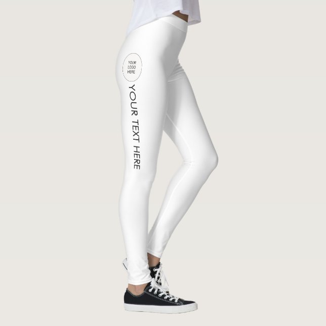 Elegant Leggings Add Your Name Text Logotyp Modern (Höger)