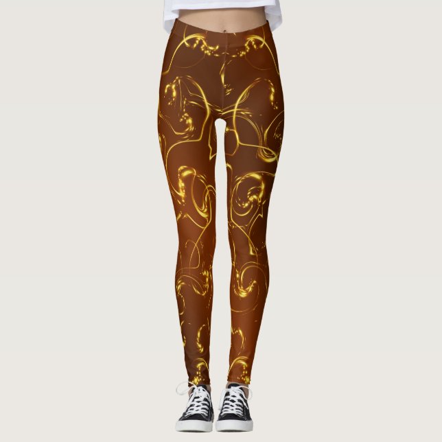 elegant leging färgad festive modern handgjord leggings (Framsida)