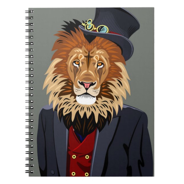 Elegant Lejon Anteckningsbok (Framsidan)