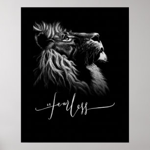 Elegant Lejon Poster