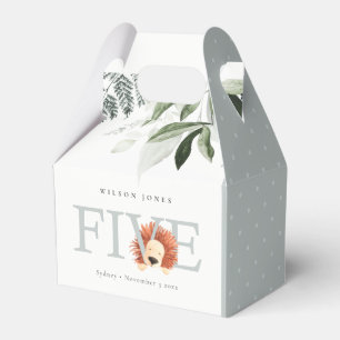 Elegant Lejon utläkning Foliage Femte Födelsedagsf Presentaskar