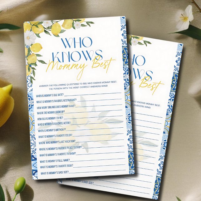 Elegant Lemon Baby Shower som känner Mamma Best ga (Skapare uppladdad)