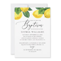 Elegant Lemon Baptism | Rustic Botanical Citrus
