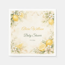 Elegant lemon botanisk baby shower