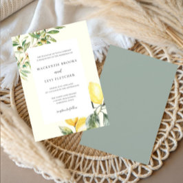 Elegant Lemon Garden Wedding Inbjudningar