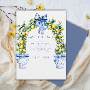 Elegant Lemon Grove Arch Bröllop spara datum Datumet