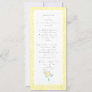 ELEGANT LEMON GULT TULIP WEDING INVITATION INBJUDNINGAR