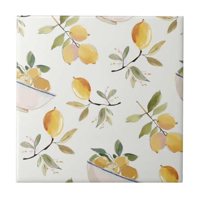 Elegant lemon keramisk kakel (Framsidan)