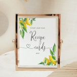 Elegant Lemon lämnar ditt recept här Poster<br><div class="desc">Elegant Lemon lämnar receptkortet här. Matchande objekt är tillgängliga.</div>