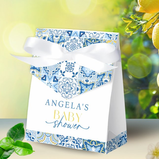 Elegant Lemon Mediterranean Baby Shower Presentaskar (Skapare uppladdad)