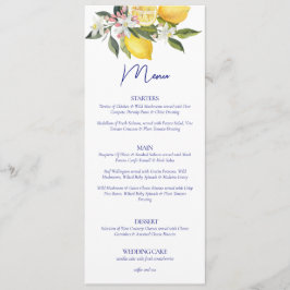 Elegant Lemon Mediterranean Bröllop Meny