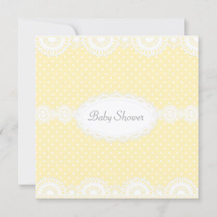 ELEGANT LEMON SPOT BABY SHOWER-INBJUDAN INBJUDNINGAR