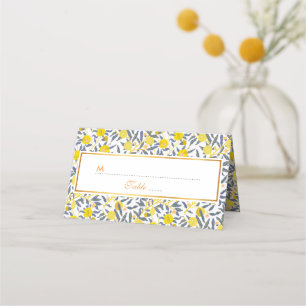 Elegant Lemon vines mönster väljer färg Placeringskort