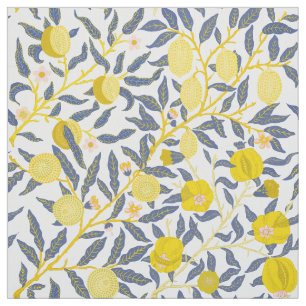 Elegant Lemon Vines mönster väljer färg Tyg