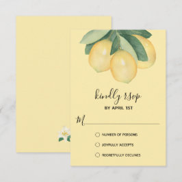 Elegant Lemon Watercolor OSA Kort