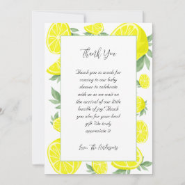 Elegant Lemons Baby Shower Tack Kort