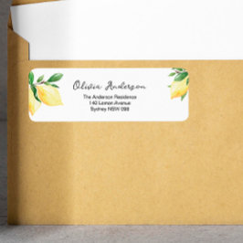 Elegant Lemons Möhippa Returadressetikett Returadress Etikett