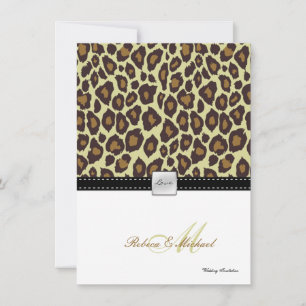 Elegant Leopard bröllopsinbjudan Inbjudningar