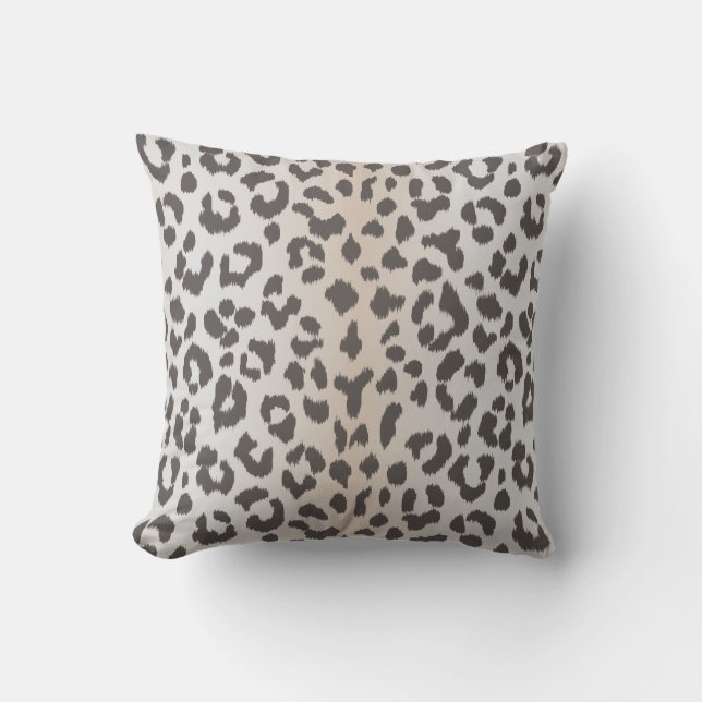 Elegant leopard med monogram kudde (Framsida)
