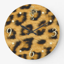 Elegant Leopard Päls med låset Guld