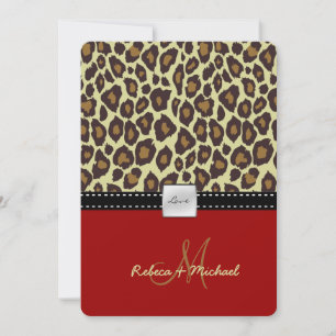 Elegant Leopards Bröllopsinbjudan Inbjudningar