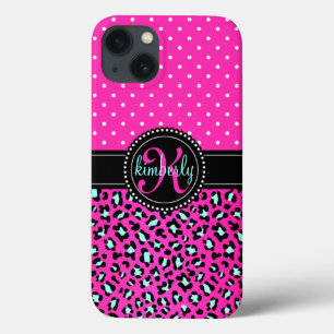 Elegant Leopardtryck Rosa Prickar Tjejchic Anpassa